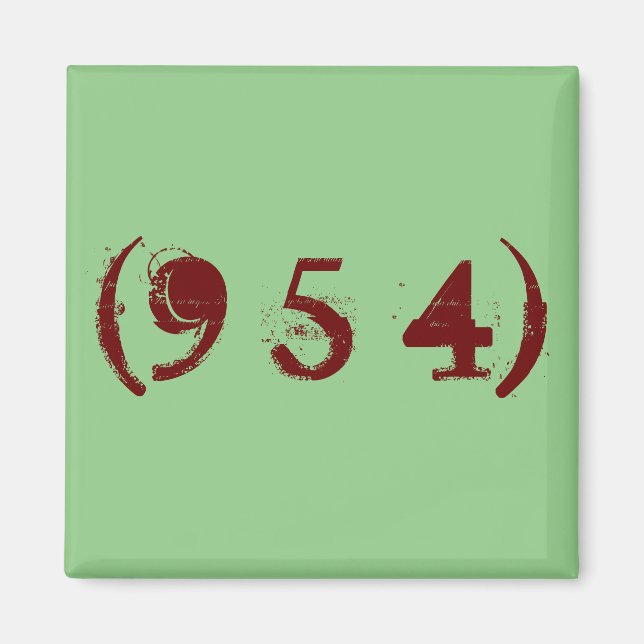 Aimant Indicatif régional 954 (Devant)