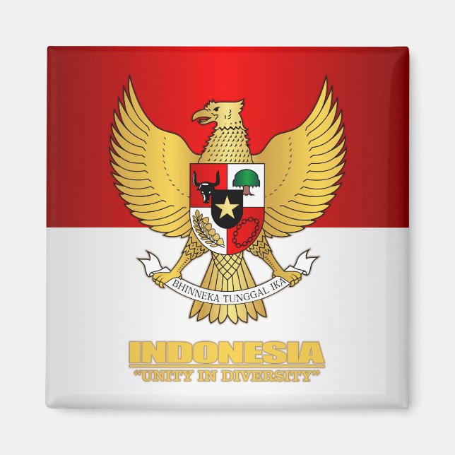Aimant Indonesia Flag with COA (Devant)