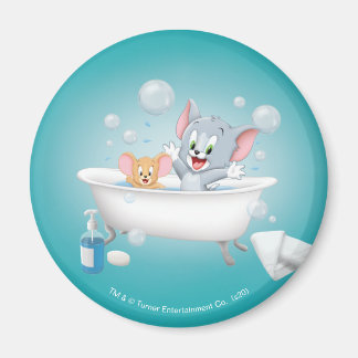 Aimant Infant Tom and Jerry Taking a Bath