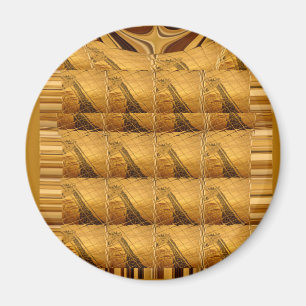 Aimant Infinie Golden Giraffe Animal Motif Art Imprimer