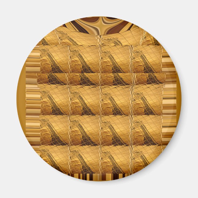 Aimant Infinie Golden Giraffe Animal Motif Art Imprimer (Devant)