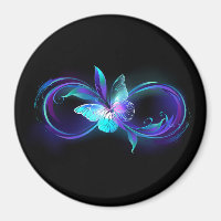 Infinité brillante avec papillon magique