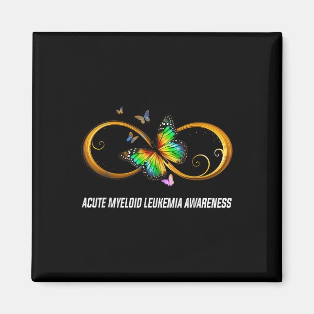 Aimant Infinity Butterfly Acute Myeloid Leukemia Lauréats (Devant)