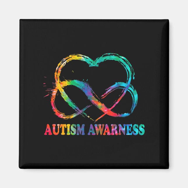 Aimant Infinity Heart Love Sensibilisation sur l'autisme  (Devant)