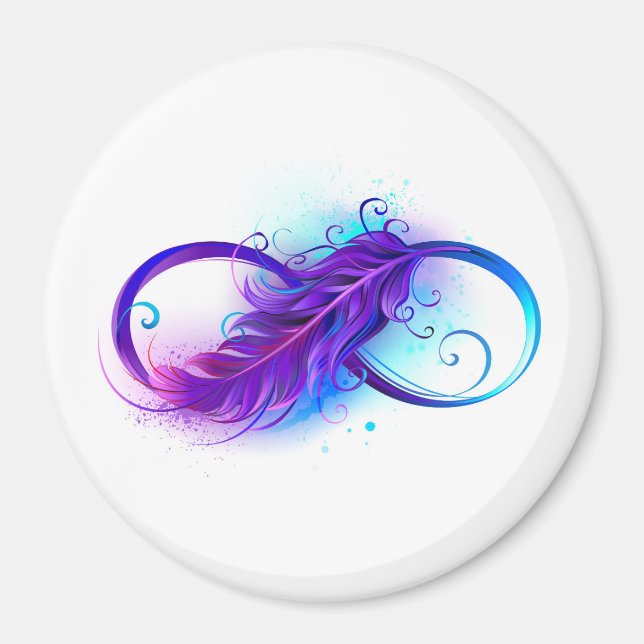 Aimant Infinity with purple feather (Devant)