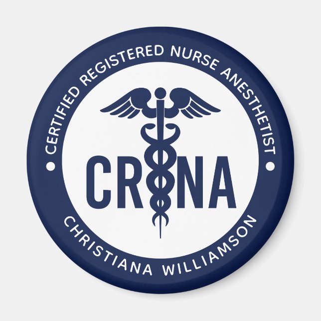 Aimant Infirmière anesthésiste certifiée CRNA personnalis (Devant)