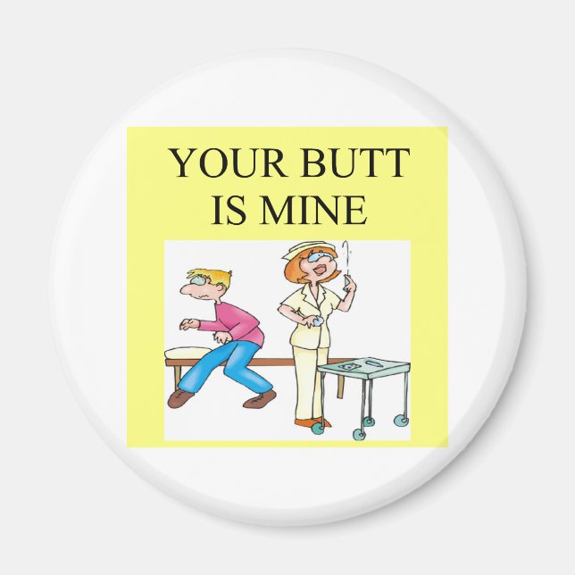 Aimant infirmière butt blague (Devant)