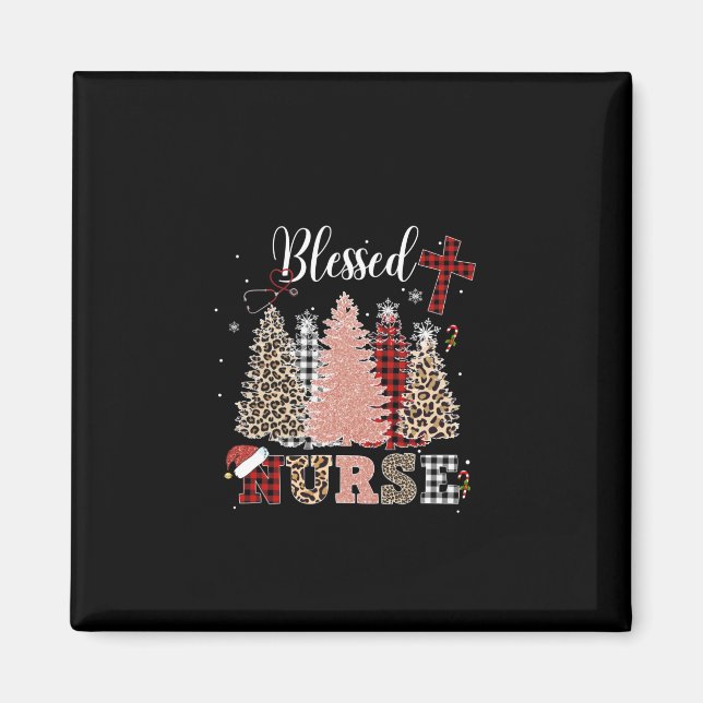 Aimant Infirmière Cadeau Béni Infirmière (Devant)