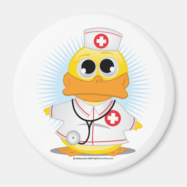 Aimant Infirmière Canard (Devant)