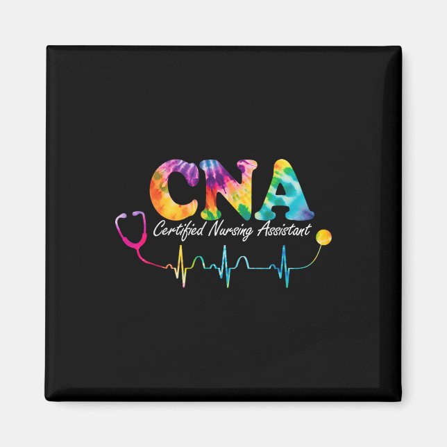 Aimant Infirmière certifiée Istant Tie Dye Cna Infirmière (Devant)
