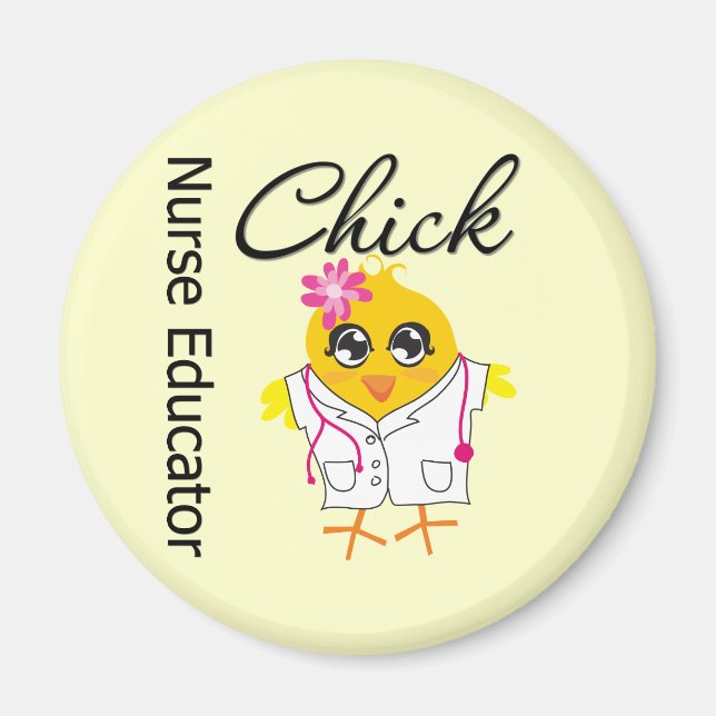 Aimant Infirmière de carrière Chick - Infirmière éducatri (Devant)