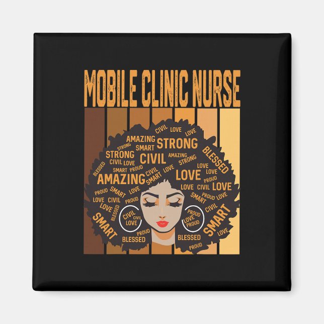 Aimant Infirmière de clinique mobile Puissant Mois de l'h (Devant)