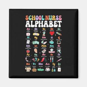 Aimant Infirmière de l'école maternelle Groovy Cute Abc A