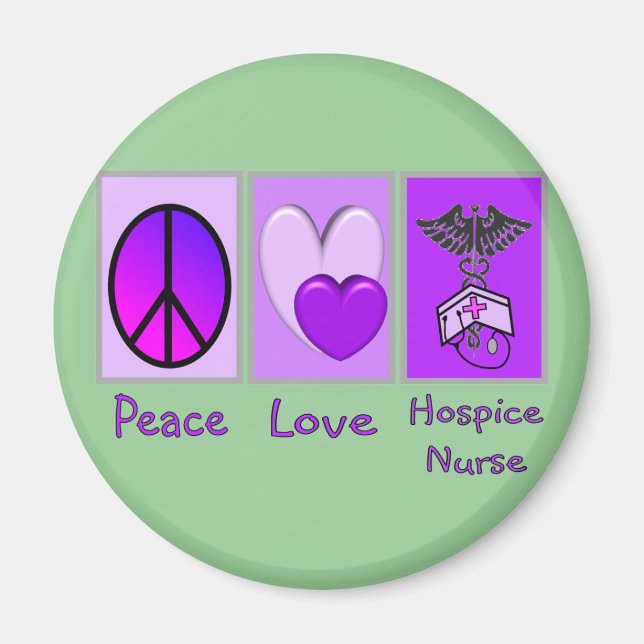 Aimant Infirmière de l'Hôpital Peace Love (PURPLE) (Devant)