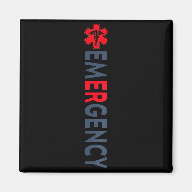 Aimant Infirmière des services des urgences des urgences  (Devant)