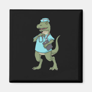 Aimant Infirmière Dinosaure T-Rex Infirmière infirmièr