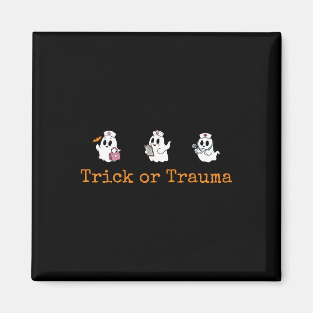 Aimant Infirmière éffrayante Trick Ou Trauma Fantôme Infi (Devant)