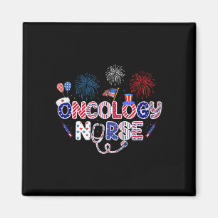 Aimant Infirmière en oncologie 4 juillet Fête de l'indépe