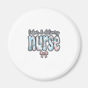 Aimant Infirmière en salle d'accouchement Chemise florale