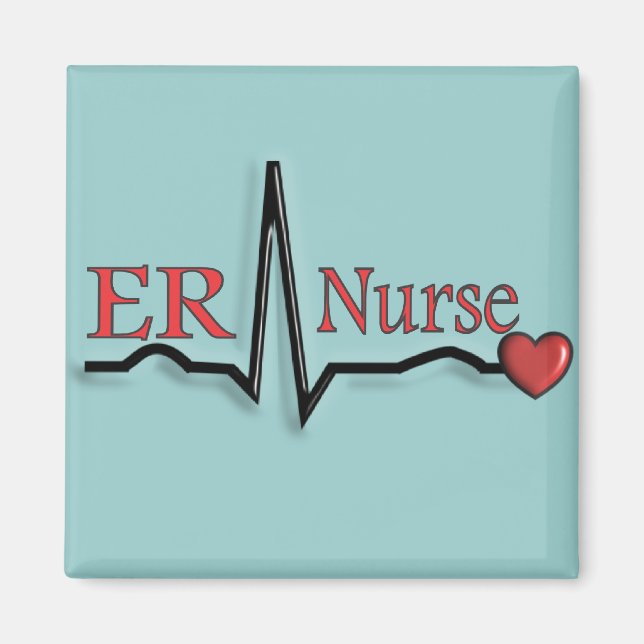 Aimant Infirmière ER QRS Design (Devant)