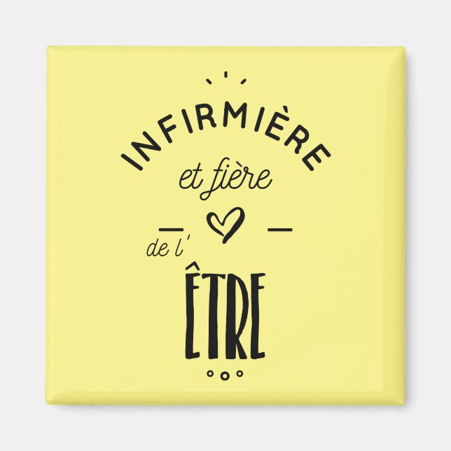 Aimant Infirmière et fière (Devant)