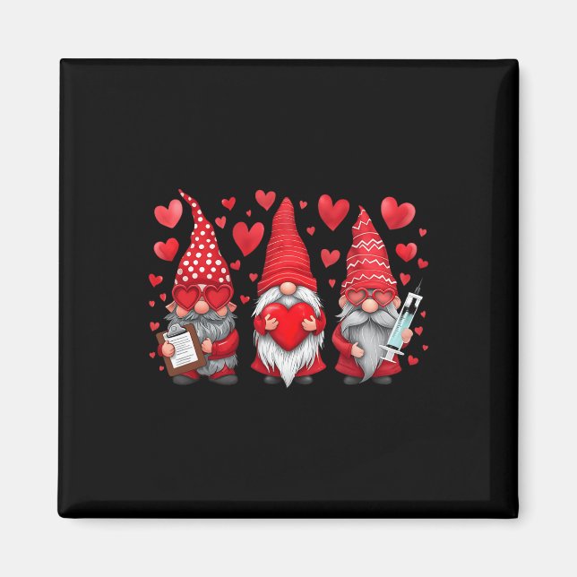 Aimant Infirmière gnome scrub Saint-Valentin Rn Usic Urge (Devant)