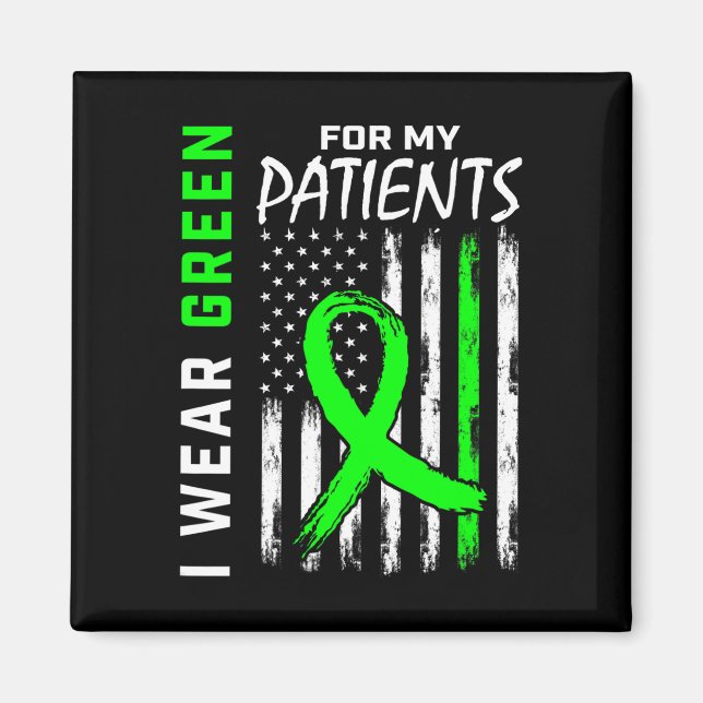 Aimant Infirmière Green pour mes patients (Devant)