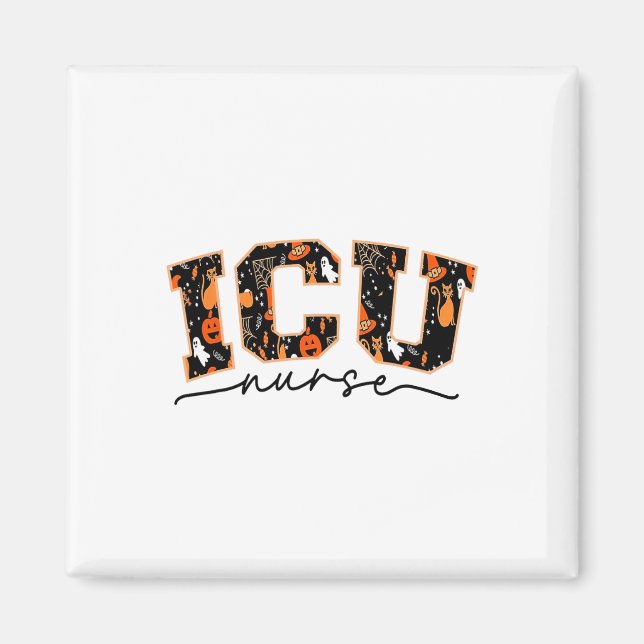 Aimant Infirmière Icu Halloween Soins Critiques Ccu Ca In (Devant)