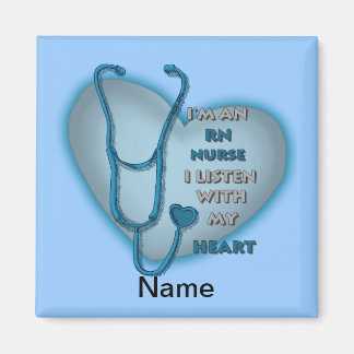 Aimant Infirmière inscrite de Blue Heart RN