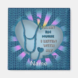 Aimant Infirmière inscrite de Blue Heart RN