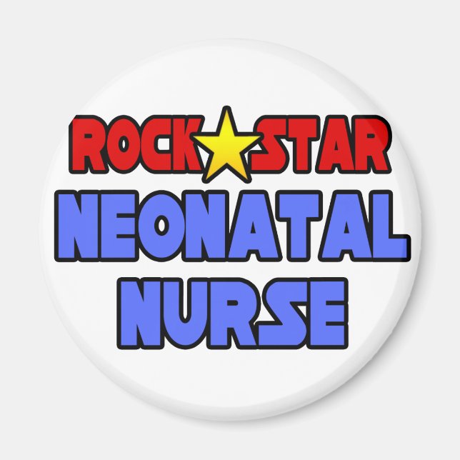 Aimant Infirmière néonatale rock Star (Devant)