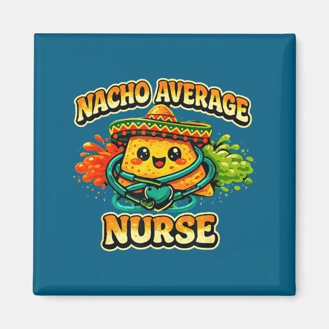 Aimant Infirmière pas moyenne drôle cinco de mayo rn soin (Devant)