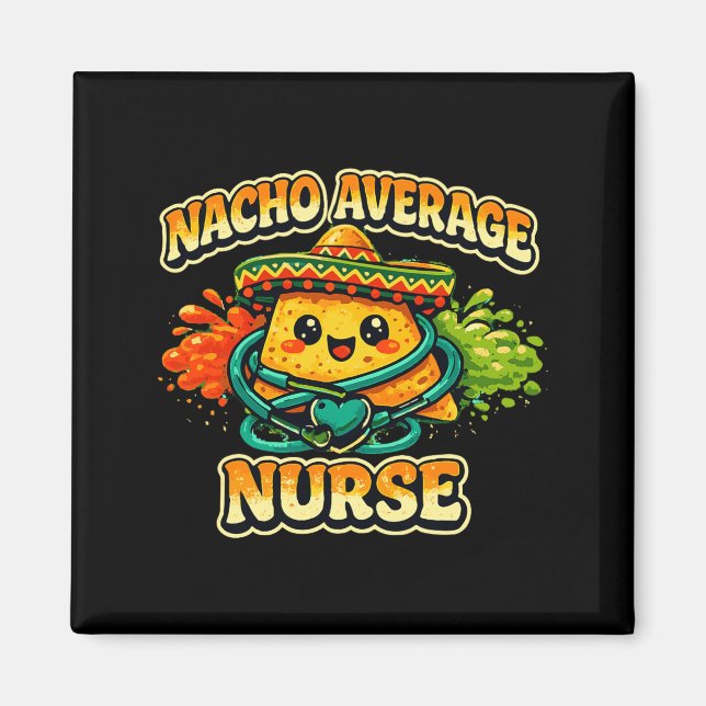 Aimant Infirmière pas moyenne drôle Cinco De Mayo Rn soin (Devant)