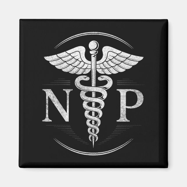 Aimant Infirmière praticienne de la santé vintage Nursing (Devant)