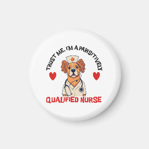 Aimant Infirmière Qualifiée Pawsitivement