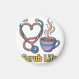 Aimant Infirmière Scrub Life
