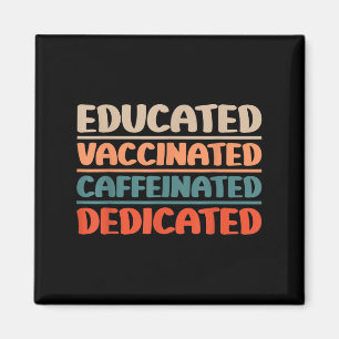 Aimant Infirmière vaccinée amusante Vintage Graphisme Hum