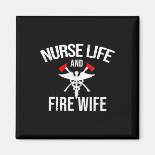 Aimant Infirmière Vie Et Pompier Cadeaux Épouse Infirmièr