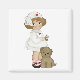 Aimant Infirmière vintage avec le T-shirts et les cadeaux