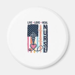 Aimant Infirmière Vive Amour Guéris Patriotique Vintage V