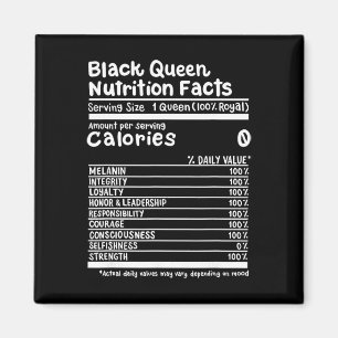 Aimant Informations nutritionnelles de Black Queen Mélani