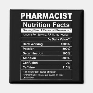 Aimant Informations nutritionnelles de pharmacien - pharm
