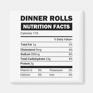 Aimant Informations nutritionnelles des petits pains fami