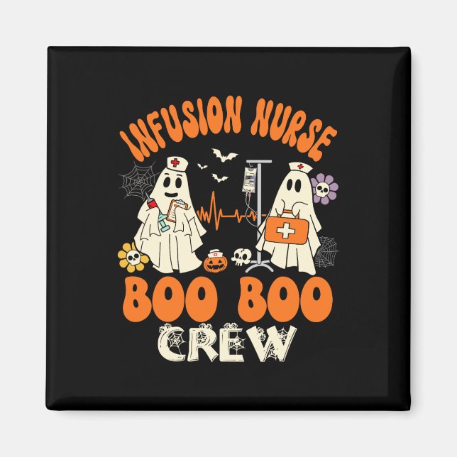 Aimant Infusion Infirmière Boo Crew Infirmière Halloween  (Devant)