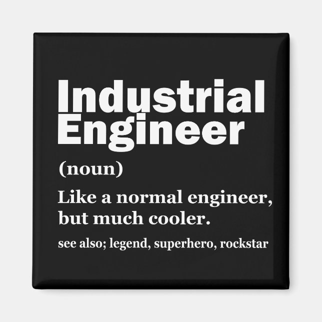 Aimant Ingénierie industrielle Ingénieur drôle (Devant)