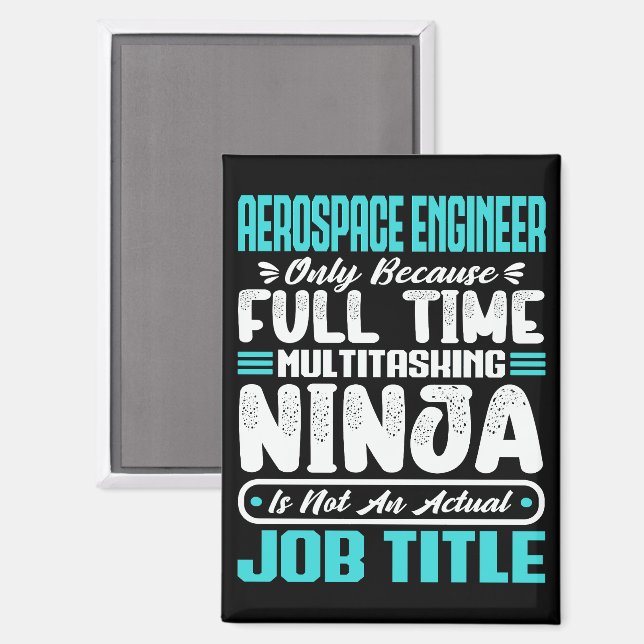 Aimant Ingénieur aérospatial Titre de l'emploi Compétence (Recto/Verso)