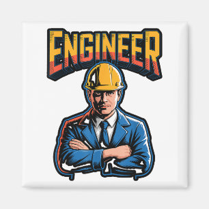 Aimant Ingénieur en lettres grecques Stem Humour nerd