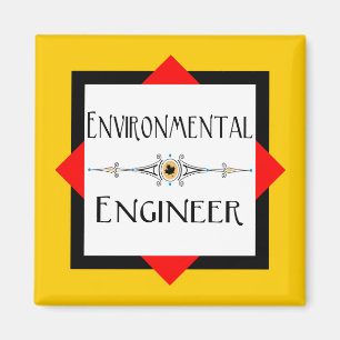 Aimant Ingénieur Environnementaliste Ligne Décorative