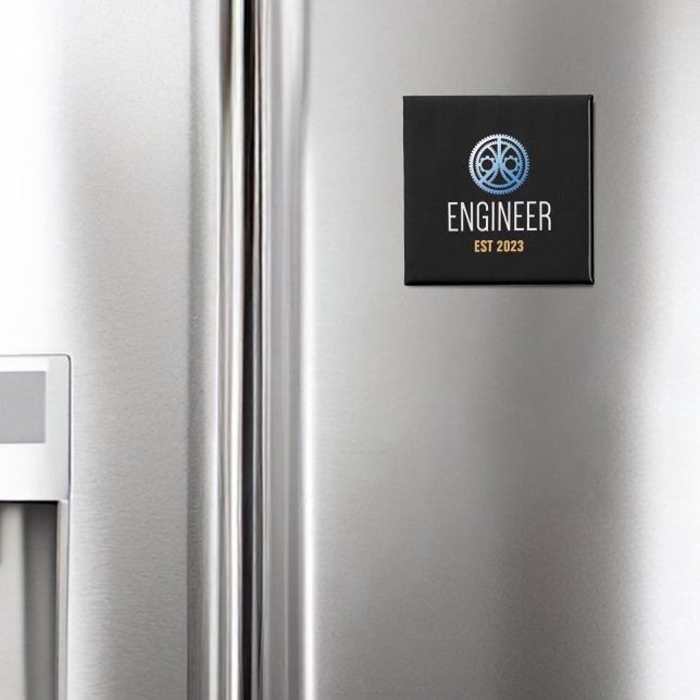 Aimant Ingénieur établi, Ingénieur diplômé sur mesure (Créateur téléchargé)