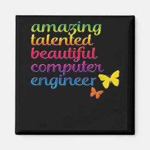 Aimant Ingénieur informatique drôle   Ingénierie fille mi